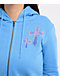 Ninth Hall Leopard Cross Blue Crop Zip Hoodie - Thumbnail image 3 of 7