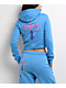Ninth Hall Leopard Cross Blue Crop Zip Hoodie - Thumbnail image 2 of 7