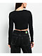 Ninth Hall Livie Black Wash Long Sleeve Crop T-Shirt - Thumbnail image 2 of 3