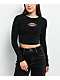 Ninth Hall Livie Black Wash Long Sleeve Crop T-Shirt - Thumbnail image 1 of 3