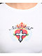 Ninth Hall Livie White Long Sleeve Crop T-Shirt - Thumbnail image 3 of 3