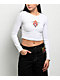 Ninth Hall Livie White Long Sleeve Crop T-Shirt - Thumbnail image 1 of 3