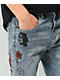 Ninth Hall Lure Printed Light Blue Denim Skinny Jeans - Thumbnail image 5 of 9