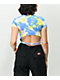 Ninth Hall Martini Blue & Yellow Tie Dye Cut Out Crop T-Shirt - Thumbnail image 2 of 2