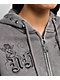 Ninth Hall Melanie Grey Wash Mega Crop Zip Hoodie - Thumbnail image 5 of 7