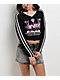 Ninth Hall Neela V Neck Black Crop Long Sleeve T-Shirt - Thumbnail image 1 of 3