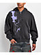 Ninth Hall Night Terrors Black Wash Crop Zip Hoodie - Thumbnail image 1 of 6