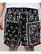 Ninth Hall Paisley Black Rayon Shorts - Thumbnail image 5 of 7