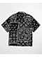 Ninth Hall Paisley Black Short Sleeve Button Up Shirt - Thumbnail image 2 of 3