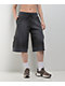Ninth Hall Payton Charcoal Wash Relaxed Cargo Sweat Shorts - Thumbnail image 3 of 7