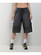 Ninth Hall Payton Charcoal Wash Relaxed Cargo Sweat Shorts - Thumbnail image 1 of 7