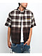 Ninth Hall Public Plaid Beige & Black Short Sleeve Button Up Shirt - Thumbnail image 1 of 5