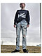 Ninth Hall Rogue Printed Light Aged Skinny Jeans - Thumbnail image 8 of 8