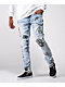 Ninth Hall Rogue jeans ajustados con lavado claro estampado