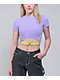 Ninth Hall Sabrina Purple & Yellow Crop T-Shirt - Thumbnail image 1 of 3