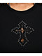 Ninth Hall Shawnie Cross Cutout Black Fitted Crop T-Shirt - Thumbnail image 3 of 8