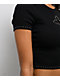 Ninth Hall Shawnie Cross Cutout Black Fitted Crop T-Shirt - Thumbnail image 6 of 8