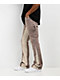 Ninth Hall Signal Stacked Painter Flare Taupe Grey Pants - Thumbnail image 5 of 7