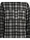 Ninth Hall Solitaire Rhinestone Black & Grey Flannel Shirt - Thumbnail image 3 of 6