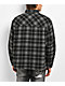 Ninth Hall Solitaire Rhinestone Black & Grey Flannel Shirt - Thumbnail image 2 of 6