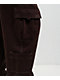 Ninth Hall Stash Brown Baggy Cargo Sweatpants - Thumbnail image 4 of 8