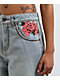 Ninth Hall Trina Growl Wide Leg Blue Wash Jeans - Thumbnail image 4 of 7