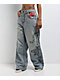 Ninth Hall Trina Growl Wide Leg Blue Wash Jeans - Thumbnail image 2 of 7