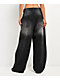 Ninth Hall Trina Rhinestone Black Wash Wide Leg Jeans - Thumbnail image 2 of 6