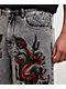 Ninth Hall Waylay Dragon Grey Wash Denim Shorts - Thumbnail image 3 of 6