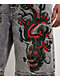 Ninth Hall Waylay Dragon Grey Wash Denim Shorts - Thumbnail image 5 of 6