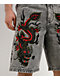 Ninth Hall Waylay Dragon Grey Wash Denim Shorts - Thumbnail image 6 of 6