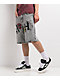 Ninth Hall Waylay Embroidered Grey Wash Denim Shorts - Thumbnail image 3 of 7