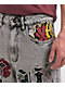 Ninth Hall Waylay Embroidered Grey Wash Denim Shorts - Thumbnail image 5 of 7