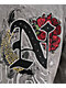 Ninth Hall Waylay Embroidered Grey Wash Denim Shorts - Thumbnail image 7 of 7