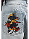 Ninth Hall Waylay Skull Blue Wash Loose Fit Shorts - Thumbnail image 4 of 7