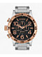 Nixon 51-30 Chrono Silver, Rose Gold & Black Analog Watch - Thumbnail image 1 of 10