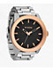 Nixon Corporal Silver, Rose Gold & Black Analog Watch - Thumbnail image 4 of 9
