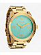 Nixon Corporal Stainless Steel Gold & Turquoise Analog Watch - Thumbnail image 1 of 4
