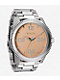 Nixon Corporal Stainless Steel Silver & Coral Analog Watch - Thumbnail image 1 of 4