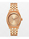 Nixon Medium Time Teller Reloj analógico dorado rosado