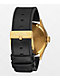 Nixon Sentry Leather reloj analógico en negro y color oro
