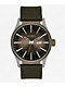 Nixon Sentry Nylon Silver, Light Brown & Forest Analog Watch - Thumbnail image 1 of 4
