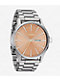 Nixon Sentry Stainless Steel Silver & Coral Analog Watch - Thumbnail image 1 of 4