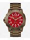 Nixon Smyth 44 Khaki & Red Analog Watch - Thumbnail image 3 of 5