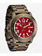 Nixon Smyth 44 Khaki & Red Analog Watch - Thumbnail image 1 of 5