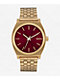 Nixon Time Teller Gold & Oxblood Sunray Analog Watch - Thumbnail image 1 of 4