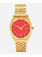 Nixon Time Teller Gold & Red Analog Watch