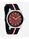 Nixon Time Teller Nylon Silver, Rosewood & Black Analog Watch - Thumbnail image 1 of 5