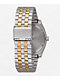Nixon Time Teller Silver & Gold Analog Watch