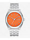 Nixon Time Teller Silver & Mandarin Analog Watch - Thumbnail image 1 of 4
